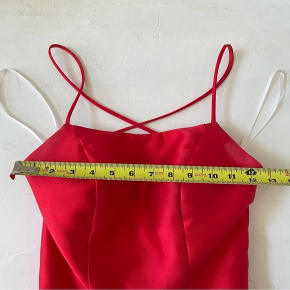 ALYCE PARIS RED DRESS SHORTS HOMECOMING SPAGHETTI STRAPS SIZE 0 - Picture 3 of 12